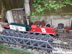 Tom and Glenis in their garden